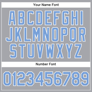 Custom Gray Light Blue-White Authentic Sleeveless Baseball Jersey