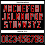 Custom Black Red-White Authentic Sleeveless Baseball Jersey