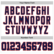 Custom White Navy-Red Authentic Sleeveless Baseball Jersey