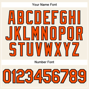 Custom Cream Orange-Black Authentic Sleeveless Baseball Jersey