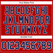 Custom Red Navy-White Authentic Sleeveless Baseball Jersey