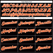 Custom Women's Black Orange-White V-Neck Cropped Baseball Jersey