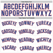 Custom White Royal-Red Authentic Sleeveless Baseball Jersey