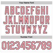 Custom Women's White Medium Pink-Black V-Neck Cropped Baseball Jersey