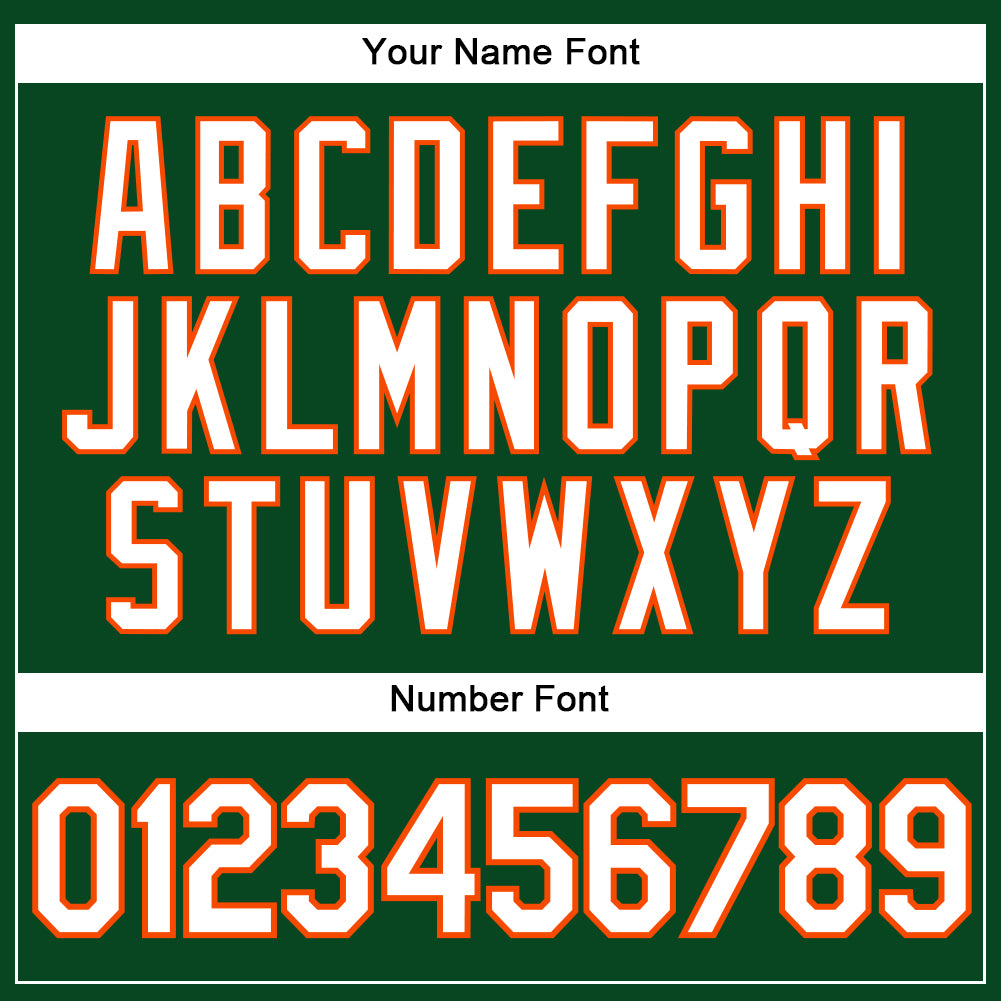 Custom Green White-Orange Authentic Sleeveless Baseball Jersey