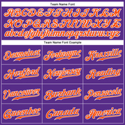 Custom Purple Orange-White Authentic Sleeveless Baseball Jersey