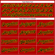 Custom Red Black-Gold Authentic Sleeveless Baseball Jersey