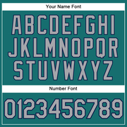 Custom Aqua Gray-Navy Authentic Sleeveless Baseball Jersey