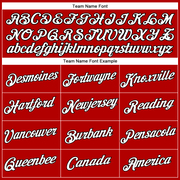 Custom Women's Red White-Black V-Neck Cropped Baseball Jersey