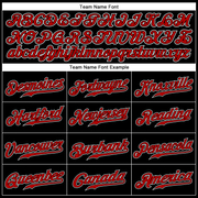 Custom Black Red-White Authentic Sleeveless Baseball Jersey