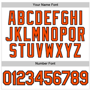 Custom White Orange-Black Authentic Sleeveless Baseball Jersey