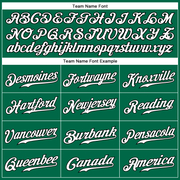 Custom Kelly Green White-Black Authentic Sleeveless Baseball Jersey