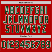 Custom Red Green-White Authentic Sleeveless Baseball Jersey