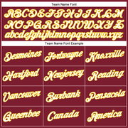 Custom Women's Crimson White-Gold V-Neck Cropped Baseball Jersey