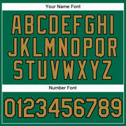 Custom Kelly Green Old Gold-Black Authentic Sleeveless Baseball Jersey