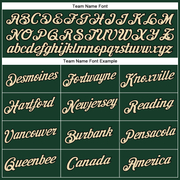 Custom Women's Green Cream-Black V-Neck Cropped Baseball Jersey