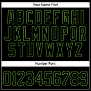 Custom Black Black-Neon Green Authentic Sleeveless Baseball Jersey