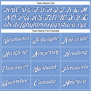 Custom Women's Light Blue White-Royal V-Neck Cropped Baseball Jersey