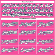 Custom Pink White-Light Blue Authentic Sleeveless Baseball Jersey