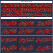 Custom Navy Red-Old Gold Authentic Sleeveless Baseball Jersey