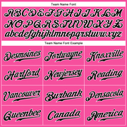 Custom Pink Black-White Authentic Sleeveless Baseball Jersey