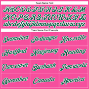 Custom Women's Pink Kelly Green-White V-Neck Cropped Baseball Jersey