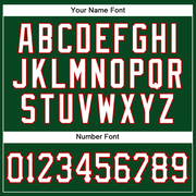 Custom Green White-Red Authentic Sleeveless Baseball Jersey