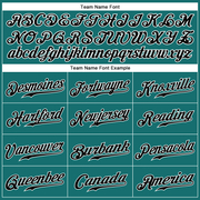 Custom Aqua Black-White Authentic Sleeveless Baseball Jersey