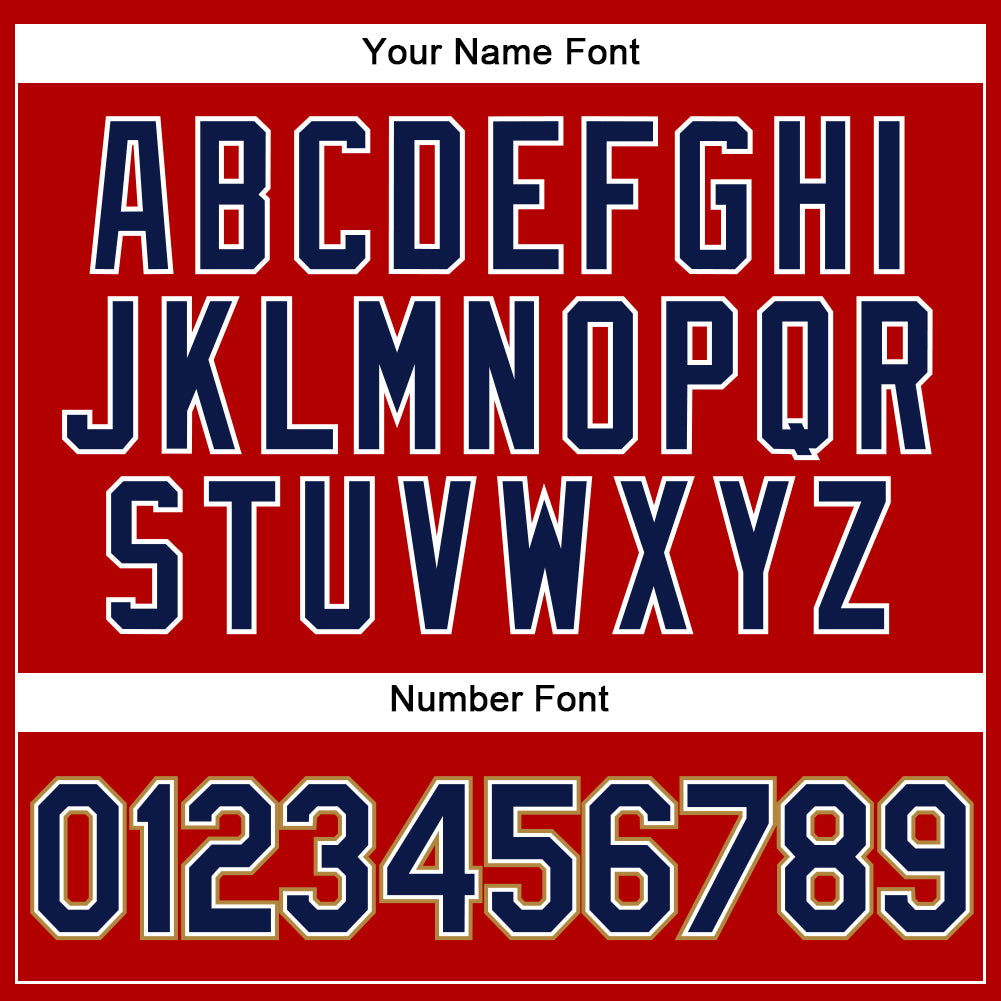 Custom Red Navy-Old Gold Authentic Sleeveless Baseball Jersey