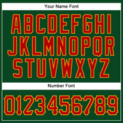 Custom Green Red-Gold Authentic Sleeveless Baseball Jersey