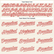 Custom Cream Cream-Red Authentic Sleeveless Baseball Jersey