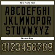 Custom Olive Camo-Black Authentic Sleeveless Salute To Service Baseball Jersey