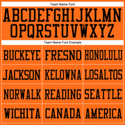 Custom Orange Black Mesh Authentic Football Jersey