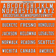 Custom Orange Navy-White Mesh Authentic Football Jersey