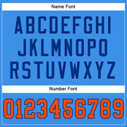 Custom Powder Blue Orange-Royal Mesh Authentic Football Jersey