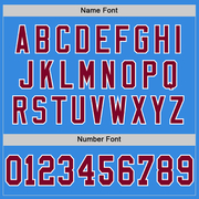 Custom Powder Blue Maroon-White Mesh Authentic Throwback Football Jersey