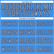 Custom Powder Blue Gray-Navy Mesh Authentic Football Jersey