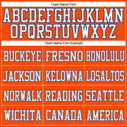 Custom Orange White-Royal Mesh Authentic Football Jersey