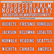 Custom Orange Purple-White Mesh Authentic Football Jersey