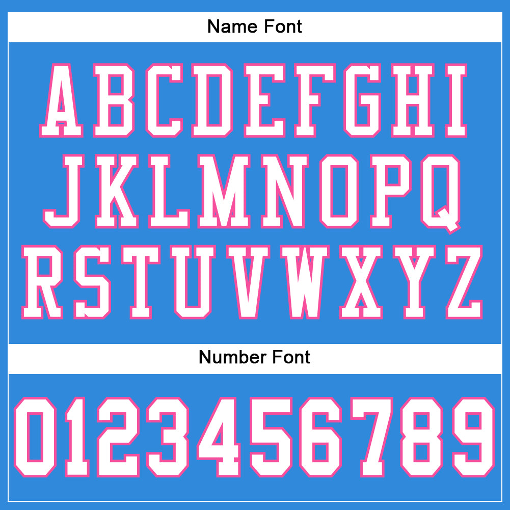 Custom Powder Blue White-Pink Mesh Authentic Football Jersey