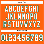 Custom Orange White-Kelly Green Mesh Authentic Football Jersey