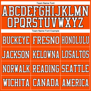 Custom Orange White-Black Mesh Authentic Football Jersey