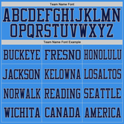 Custom Powder Blue Navy-Aqua Mesh Authentic Football Jersey