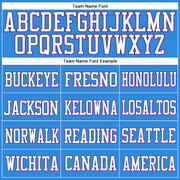 Custom Powder Blue White-Purple Mesh Authentic Football Jersey