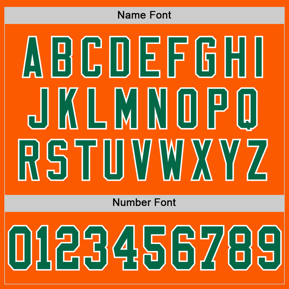 Custom Orange Kelly Green-White Mesh Authentic Throwback Football Jersey