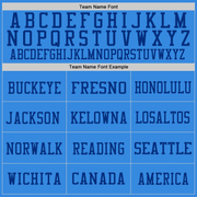 Custom Powder Blue Gold-Royal Mesh Authentic Throwback Football Jersey