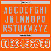 Custom Orange White-Gray Mesh Authentic Throwback Football Jersey