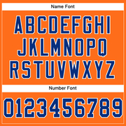 Custom Orange Royal-White Mesh Authentic Football Jersey
