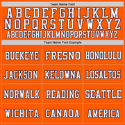 Custom Orange Navy-White Mesh Authentic Throwback Football Jersey