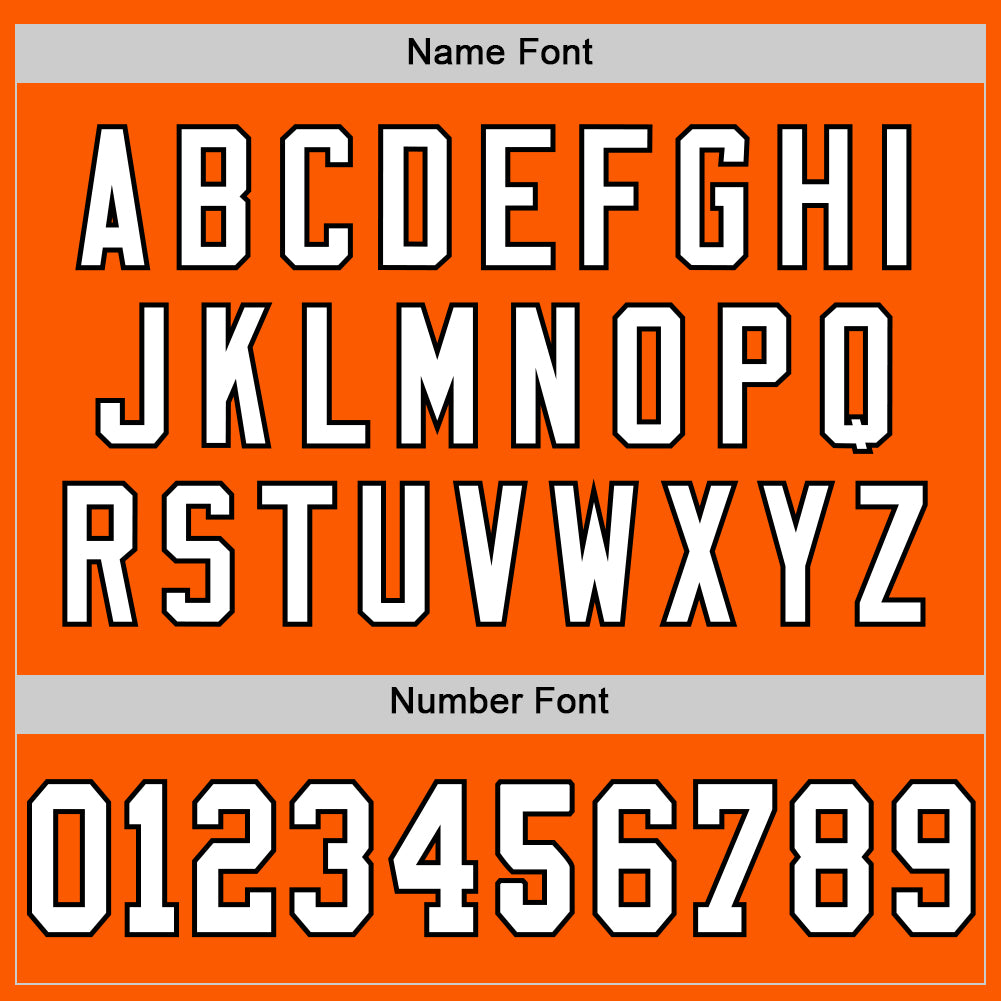 Custom Orange White-Black Mesh Authentic Throwback Football Jersey